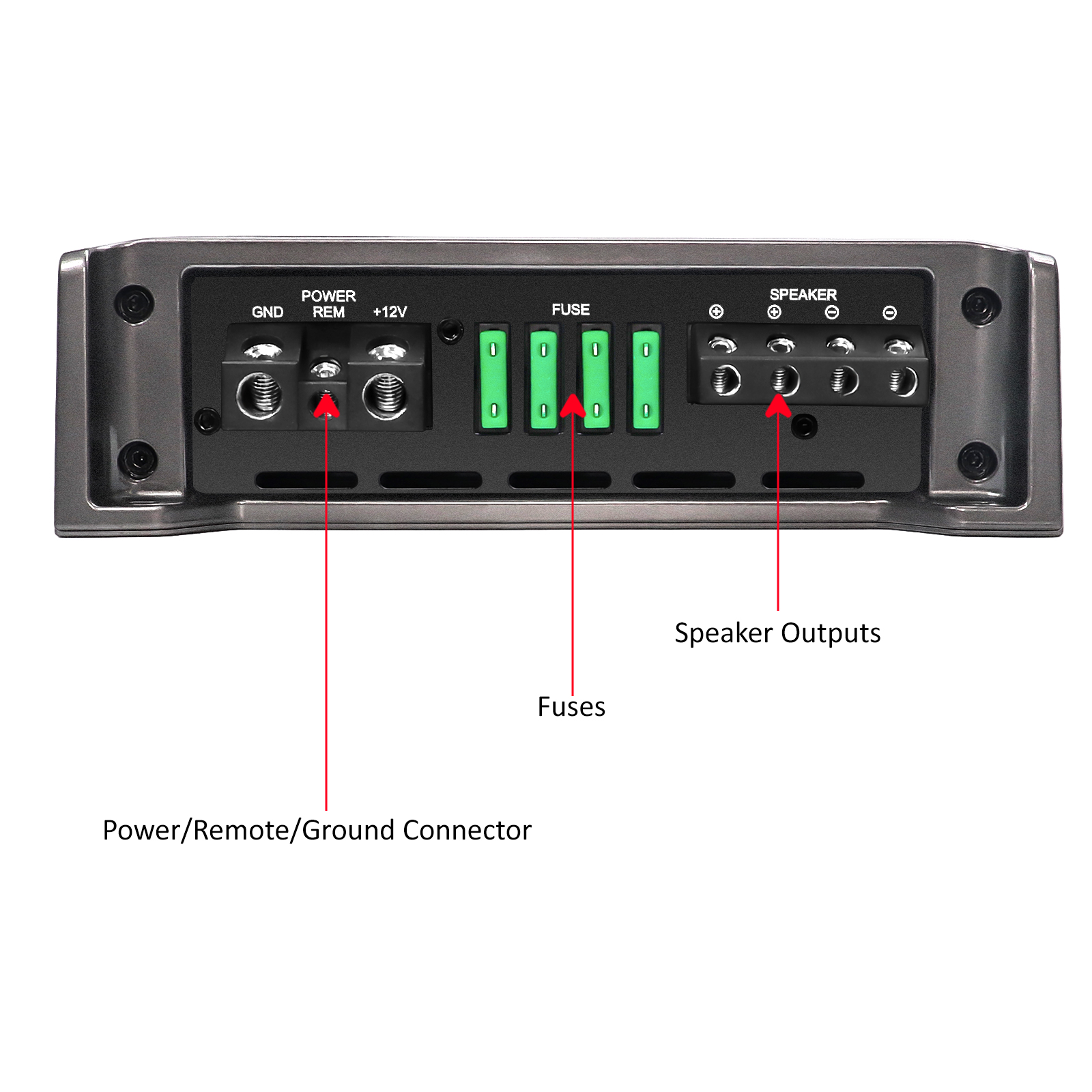 channel amp mono amp with speaker outputs