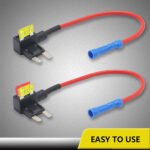 FT2-10 Recoil 12V Car Add-a-circuit, Fuse Tap Adapter, mini ATS Blade Fuse Holder, with 10A, 20A Fuses (10 Pack)