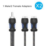 R1M2F Echo Series OFC RCA Y-adaptor 1 Male to 2 Female Pair