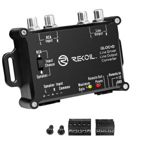 QLOCD Active 2-Channel Line Output Converter & Line Driver 2-in-1, 10V Line Output Signal with Auto Sense Remote Turn-on