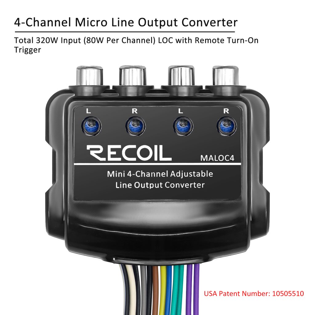 MALOC4 4-Channel Adjustable Micro Line Output Converter with 10V Output ...