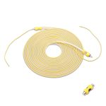 RVI20 Triple-Shielded 20ft Backup Camera Video Cable, Car Reverse Rear View Parking Camera Video Extension Cord with Trigger Wire, Tinned OFC for Tough Environment, Include Female Coupler and DC Cord