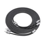XI212 Echo Max Series Premium 99.99% Oxygen Free Copper 12ft 2-Channel RCA Audio Interconnects Cable, with Machined Brass Connectors & Braided Nylon Jacket
