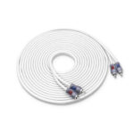 RMI220 Echo Plus Series Tinned Oxygen Free Copper 2-Channel 20ft RCA Audio Interconnects Cable for High-End Car Audio, Marine, Motorcycle & UTV/ATV Audio, Triple-Shielded with Noise Rejection for Tough Environment