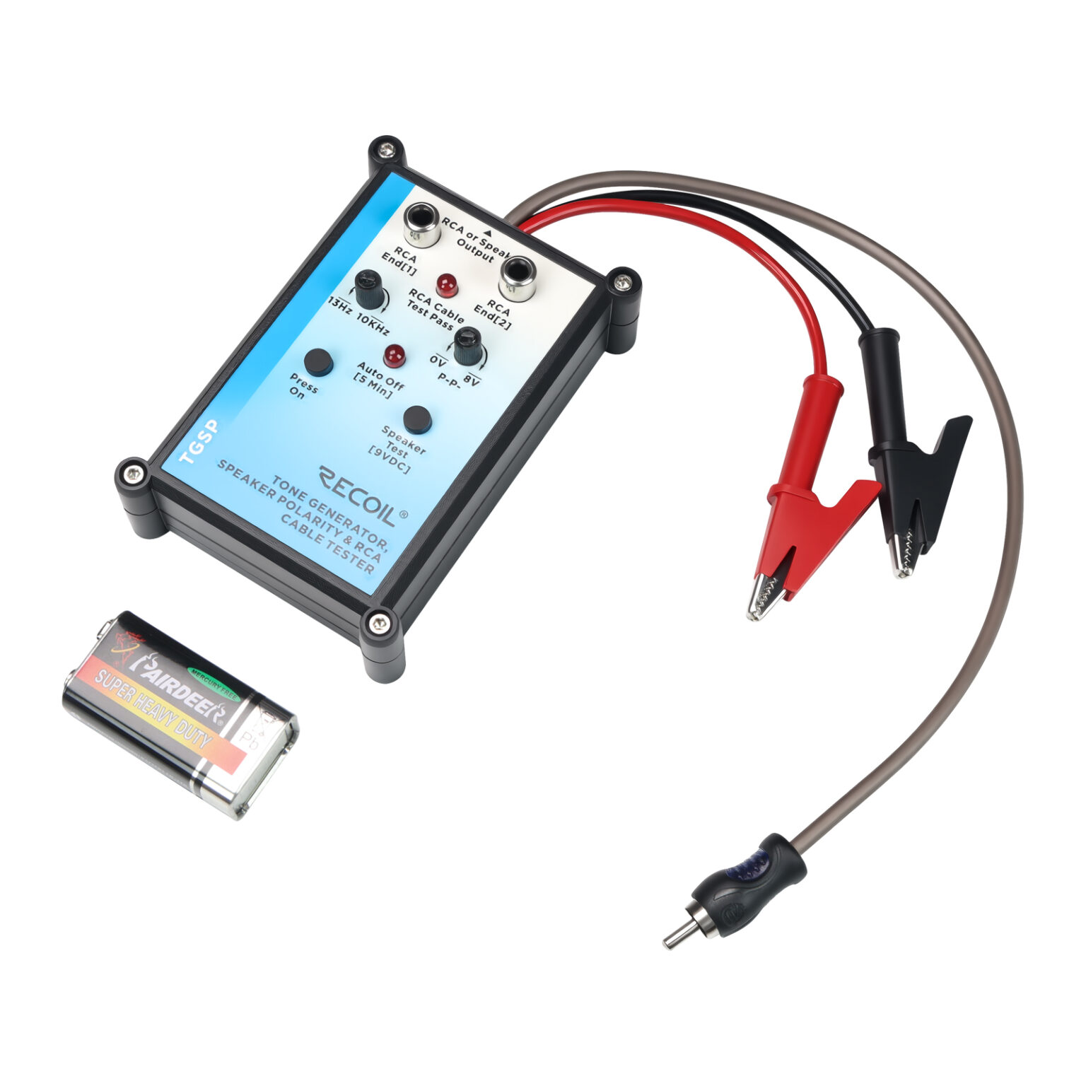 TGSP Speaker Tester & Polarity Checker – Tone Generator 0-8V, 13Hz ...