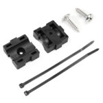 ZTM25-K400 ZTM25 Complete Modular Cable Zip Tie Mount Kit, 100pcs Dual Slots 1” X 1” Mounts, 200pcs Zip Ties, 100pcs Stainless-Steel Tapping Screws, Modular Cable Wire Tie Mount Organizers for Cable Management, Black