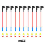 FTR3-10 10 Pack 12V Car Add-a-Circuit Fuse Tap Adapter, Mini ACN Dual-slot Blade Rightward Fuse Holders with 10pcs of each 10A & 20A Fuses