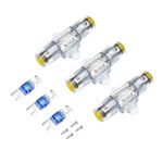 ZMFH-3 3 Pack In-line Mini-ANL Fuse-Holders, 1 X 4/8 Gauge Input & Output with Reducers, Includes 3 X 60A & 80A Mini-ANL Fuses