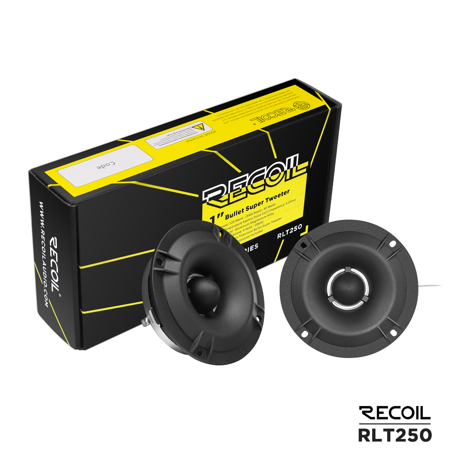 RLT250 Slim Bullet Super Tweeters – Recoil Audio