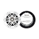 M0-4W M0 Series 4 Inch 2-Way Marine Boat & UTV/ATV Coaxial Speakers, One Pair White Grilles, 4Ohm, MAX POWER 160W Pair
